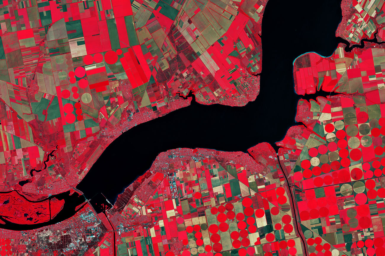 Satellitenbild von Agrarfläche